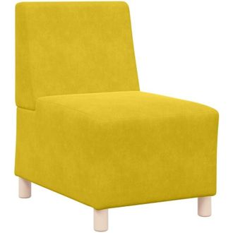 vidaXL Divano Sedia senza Braccioli Giallo 55 cm Velluto - Vidaxl