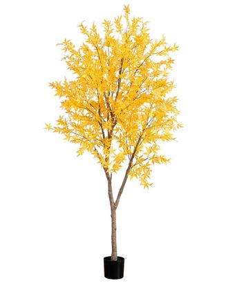 Nearly Natural 8Ft Autumn Maple Artificial Fall Tree
