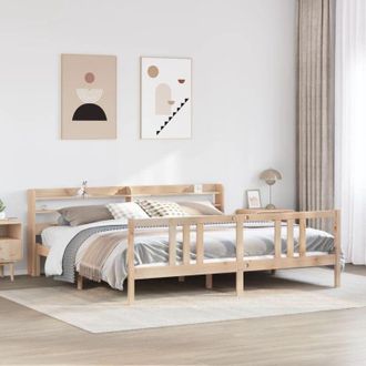vidaXL Bed Frame with Headboard without Mattress 180x200 cm Super King Vidaxl