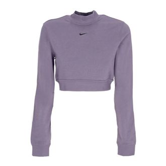Nike Lichtgewicht Coltrui Sweatshirt Chill French Terry - Dames - Sportshirts - Paars - M - Katoen - Fitness