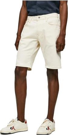 Pepe Jeans London Casual Shorts - Heren - Korte Broeken - Wit - W33 - Katoen - Korte Broeken