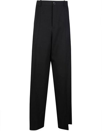 Balenciaga Mens Wool Trousers - Black - Size Small