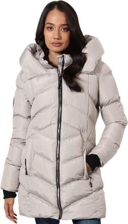 Canada Weather Gear Womens Long Puffer Jacket in Oatmeal at Nordstrom, Size Medium