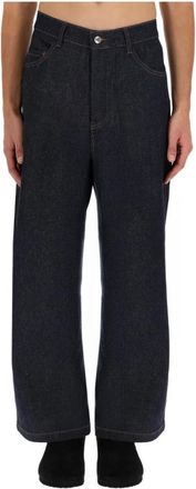 Ymc You Must Create Wijde broek - Heren - Broeken - Blauw - Maat: W28 Katoen
