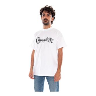 Carhartt Work in Progress Camiseta S/S Chinsel Script - Tops - Hombre - Blanco - XL