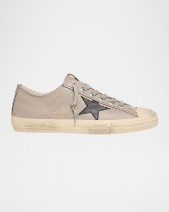 Golden Goose Mens V-Star 2 Leather Low-Top Sneakers