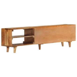 Berkfield Home TV Cabinet Solid Wood Acacia with Honey Finish 140x30x40 cm in Brown | Size: 140 x 30 x 40 cm