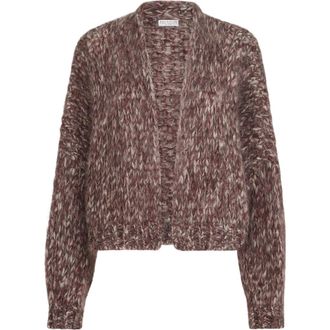 Brunello Cucinelli Malfil&eacute; mohair cardigan in Purple at Nordstrom, Size Medium Eu