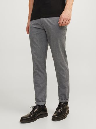 Jack & Jones Chinohose JACK & JONES JPSTMARCO JJFURY AKM, Herren, Gr. 27, L&auml;nge 32, grau (drizzle), Web, Obermaterial: 98% Baumwolle, 2% Elasthan, unifarben, slim 