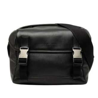 Prada Pre-owned Vintage Messenger Bag - Dames - Pre-owned - Zwart - Maat: ONE Size Zijde
