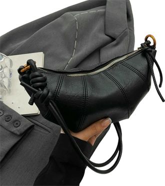 Generic Crossbody Bags Zipper Shoulder Bag Solid Color Fashionable Soft Handbag