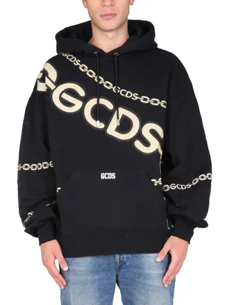 GCDS Hooded Sweatshirt - Black