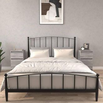 vidaXL Comodini 2 pz Grigio Sonoma 40x35x70 cm - Vidaxl