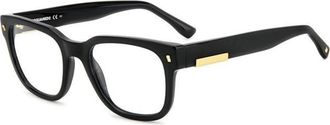 Dsquared2 Retro Stijl Bril - Heren - Brillen - Zwart - 52 MM - Accessoires