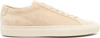 Common Projects Beige Veterschoen met Platte Rubberen Zool - Heren - Sneakers - Beige - 43 EU - Schoenen
