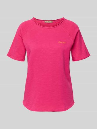 Smith & Soul T-Shirt mit Statement-Stitching und Rollsaum in Pink, Gr&ouml;&szlig;e XXL