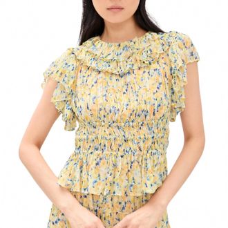 Ulla Johnson Athene Silk Top In Daffodil