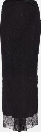 Dolce & Gabbana Low-rise lace maxi skirt