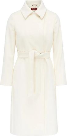 Max Mara Coat - Dames - Jas met riem - Wit - M - Jassen