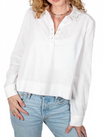Michael Stars Nat Collar Top In White