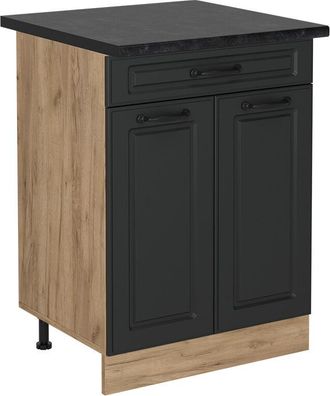 Vicco Mueble Bajo De Cocina R-line, Antracita Casa De Campo, 60 Cm Con Caj&oacute;n, Et Antracita Vicco