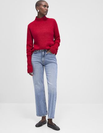 HUGO BOSS Womens Light-indigo bootcut jean Fit: Flared leg, mid rise