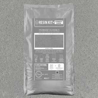 Fleur Kit Resina Cemento Fleur in Polvere per Pavimenti Pareti Piastrelle - Colore: Whale Song - Formato: 8 Kg