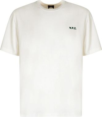 A.P.C. Boxy katoenen T-shirt met ronde hals - Heren - T-shirts - Wit - L - Katoen - Tops