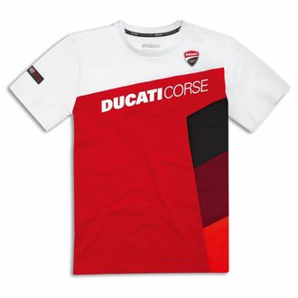 Ducati DC Sport T-Shirt 987705 (White/red, Large)