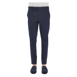 Pantaloni Torino Pantalone in cotone luxury sateen Dieci fit - male - PT Torino - Chinos - Blue - XL - Trousers