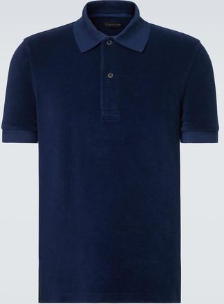 Tom Ford Cotton-blend terry polo shirt