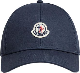 Moncler Cotton Gabardine Baseball Cap - Navy