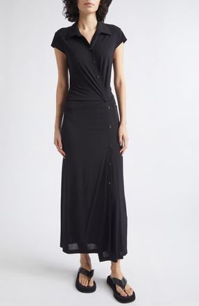 Helmut Lang Jersey Midi Dress in Black at Nordstrom, Size X-Small