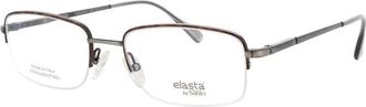 Elasta Mens Grey Rectangular Eyeglass Frames E7244AB854