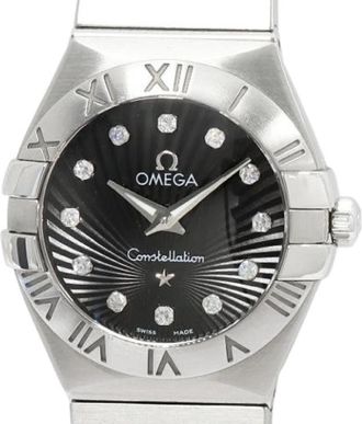 Omega Pre-owned Stainless Steel watches - Dames - Vintage Horloges - Zwart - ONE Size - Vintage