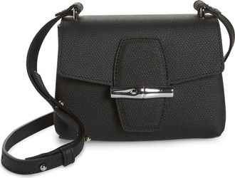 Longchamp Small Roseau Leather Crossbody Bag in Black at Nordstrom Rack
