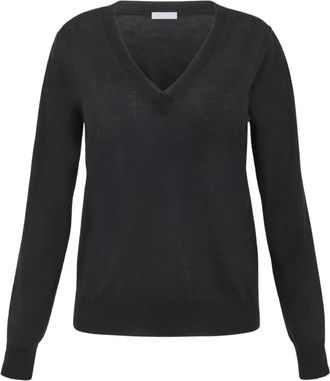 P.A.R.O.S.H. Linfa Sweater - Dames - V-hals truien - Zwart - L - Wol - Truien & Vesten