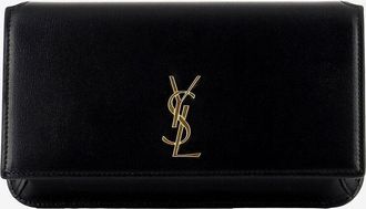 Saint Laurent Smartphone-Etui aus Leder Cassandre