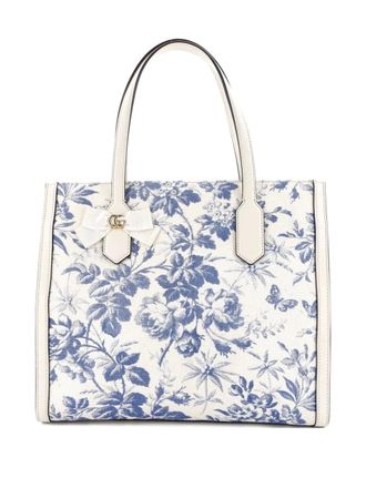Gucci GG Ribbon Coated Printed Canvas Medium tote bag - Blauw