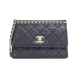 Chanel Pre-owned Caviar Skin Shoulder Bag - Dames - Pre-owned - Zwart - Maat: ONE Size Leer