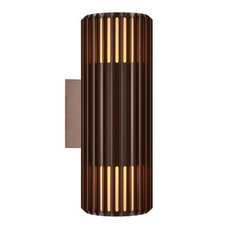 Nordlux Modern Outdoor Wall Light Brown Aluminium E27 Coastal/Marine Safe - Mains Powered, IP54