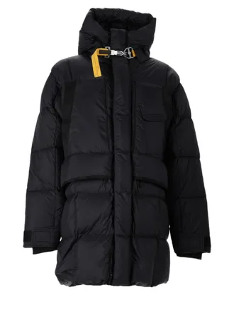 Parajumpers Black Quilted High Collar Polyamide Down Jacket