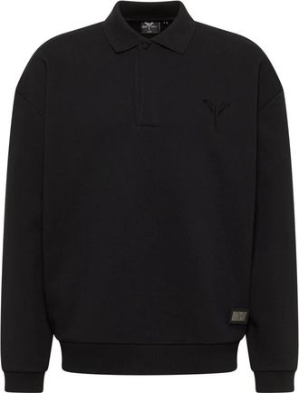 Carlo Colucci Oversize Polo Sweatshirt - Carat 2.0 - Heren - Sweatshirts - Zwart - M - Katoen - Hoodies & sweatvesten