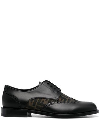 Fendi Derby schoenen met FF-patroon - Zwart
