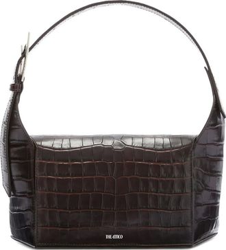 The Attico Borsa a spalla con effetto coccodrillo 7/7 - Marrone