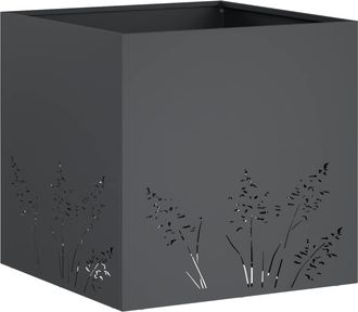 vidaXL Macetero De Jard&iacute;n Gris Antracita 50 X 50 X 49 Cm Vidaxl