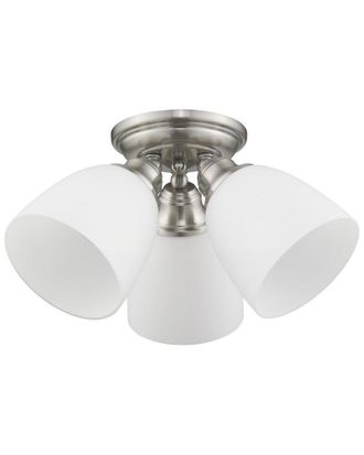 Livex Lighting Livex Somerville 3-Light Brushed Nickel Ceiling Mount