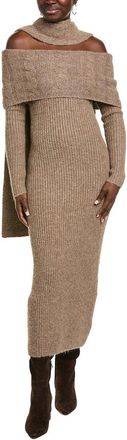 endless rose Endless Rose Off-Shoulder Wool-Blend Sweaterdress