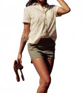 Bridge & Burn Lana Shirt In Dune Chevron