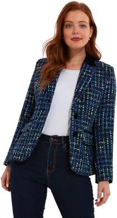 Gilet Homme Joe Browns En Cordon Bleu Marine - Style Blazer Décontracté Avec Doublure Rayée - Effet Délavé